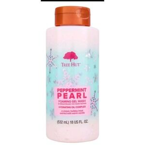 Tree Hut Peppermint Pearl Foaming Gel‎ Wash | Cleanse & Soothe Skin 18oz Vanilla